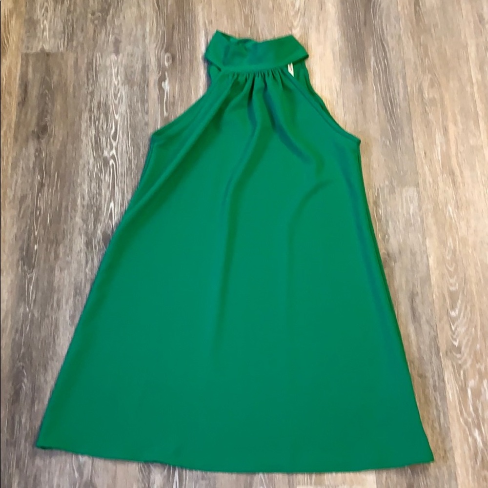 Green halter dress